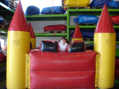 Springkussen Kasteel (rood/geel)